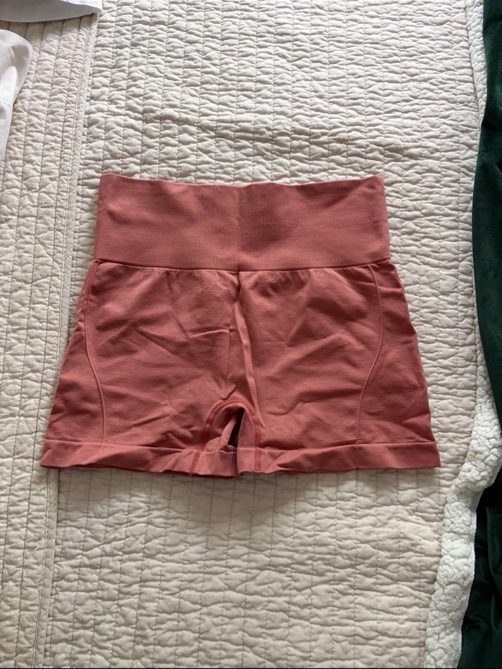 Pink High Waisted Bike Shorts Active Athletic Athleisure Workout Gym Running